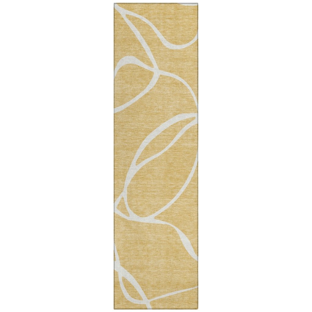 LOOMLAN Rugs Mirelle Gold Washable Indoor-Outdoor Rug