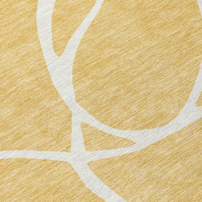 LOOMLAN Rugs Mirelle Gold Washable Indoor-Outdoor Rug