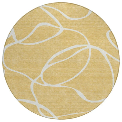 LOOMLAN Rugs Mirelle Gold Washable Indoor-Outdoor Rug