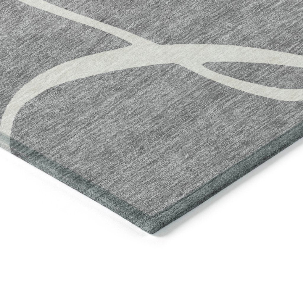 LOOMLAN Rugs Mirelle Gray Washable Indoor-Outdoor Rug