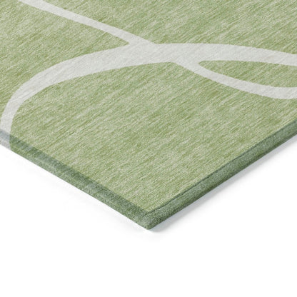 LOOMLAN Rugs Mirelle Green Washable Indoor-Outdoor Rug