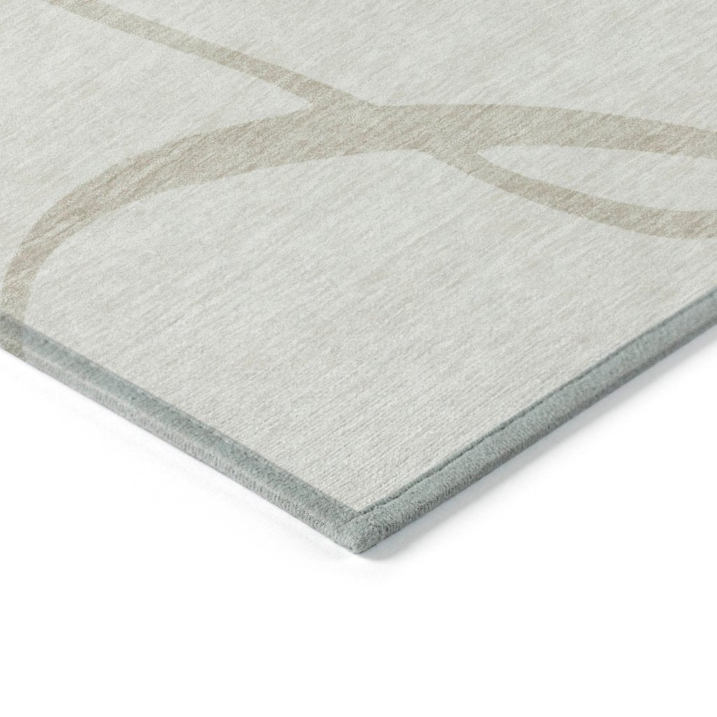 LOOMLAN Rugs Mirelle Ivory Washable Indoor-Outdoor Rug