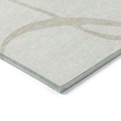 LOOMLAN Rugs Mirelle Ivory Washable Indoor-Outdoor Rug