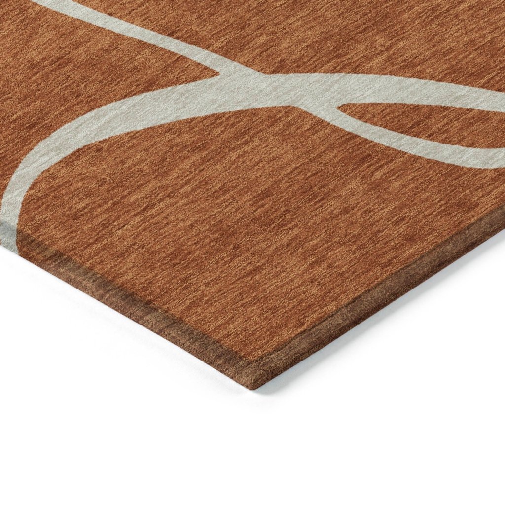 LOOMLAN Rugs Mirelle Orange Washable Indoor-Outdoor Rug