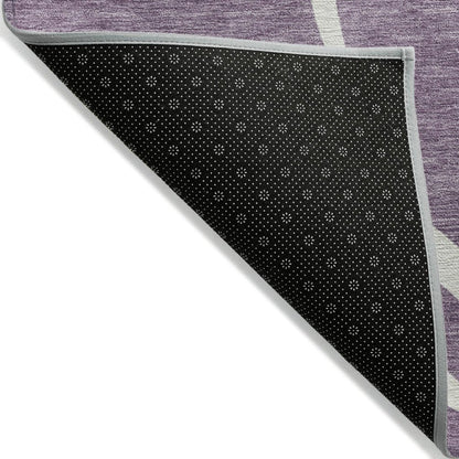 LOOMLAN Rugs Mirelle Purple Washable Indoor-Outdoor Rug
