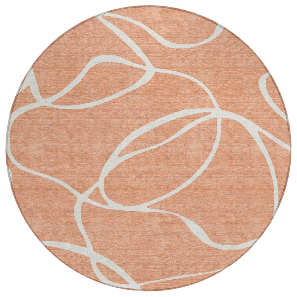LOOMLAN Rugs Mirelle Salmon Washable Indoor-Outdoor Rug
