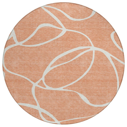 LOOMLAN Rugs Mirelle Salmon Washable Indoor-Outdoor Rug