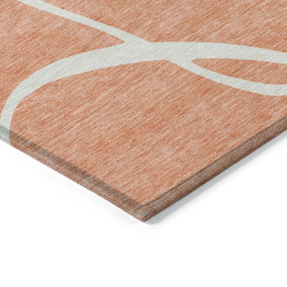 LOOMLAN Rugs Mirelle Salmon Washable Indoor-Outdoor Rug