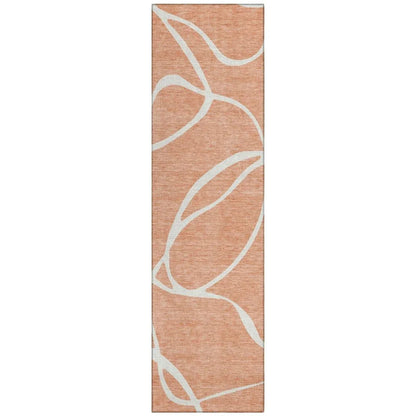 LOOMLAN Rugs Mirelle Salmon Washable Indoor-Outdoor Rug
