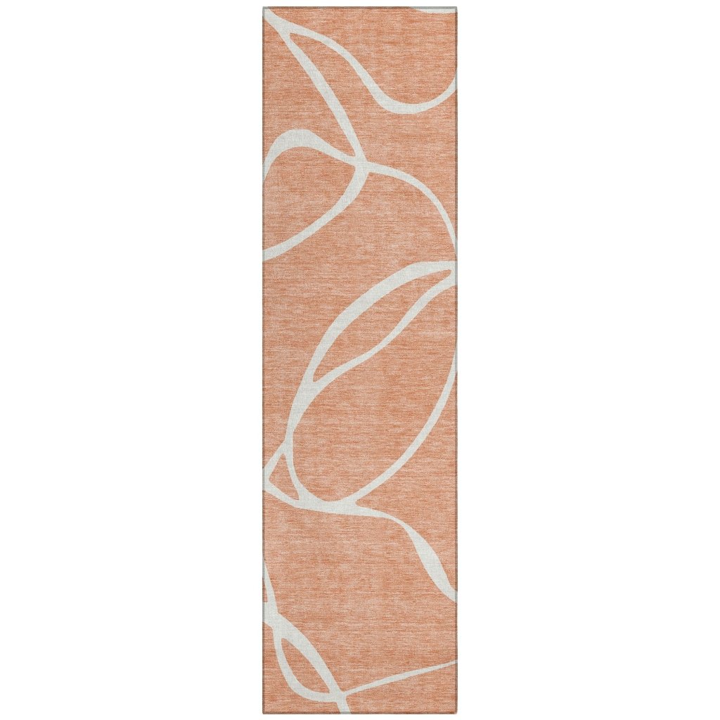 LOOMLAN Rugs Mirelle Salmon Washable Indoor-Outdoor Rug