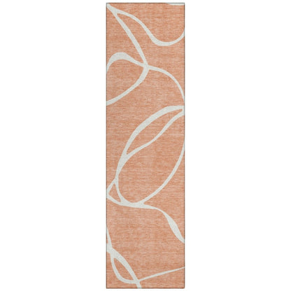 LOOMLAN Rugs Mirelle Salmon Washable Indoor-Outdoor Rug