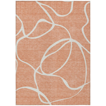 LOOMLAN Rugs Mirelle Salmon Washable Indoor-Outdoor Rug