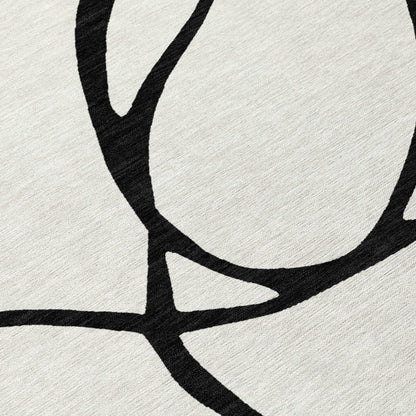 LOOMLAN Rugs Mirelle White Washable Indoor-Outdoor Rug