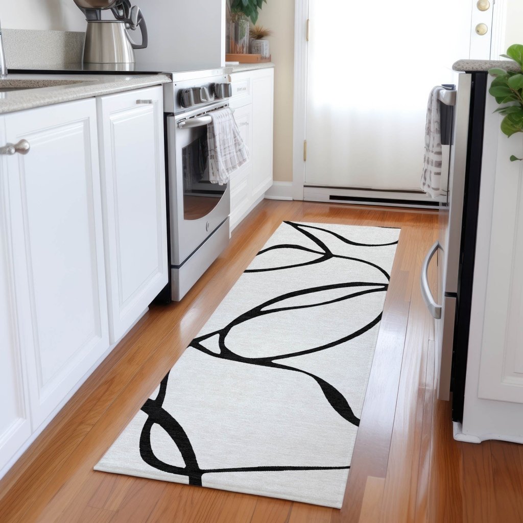 LOOMLAN Rugs Mirelle White Washable Indoor-Outdoor Rug