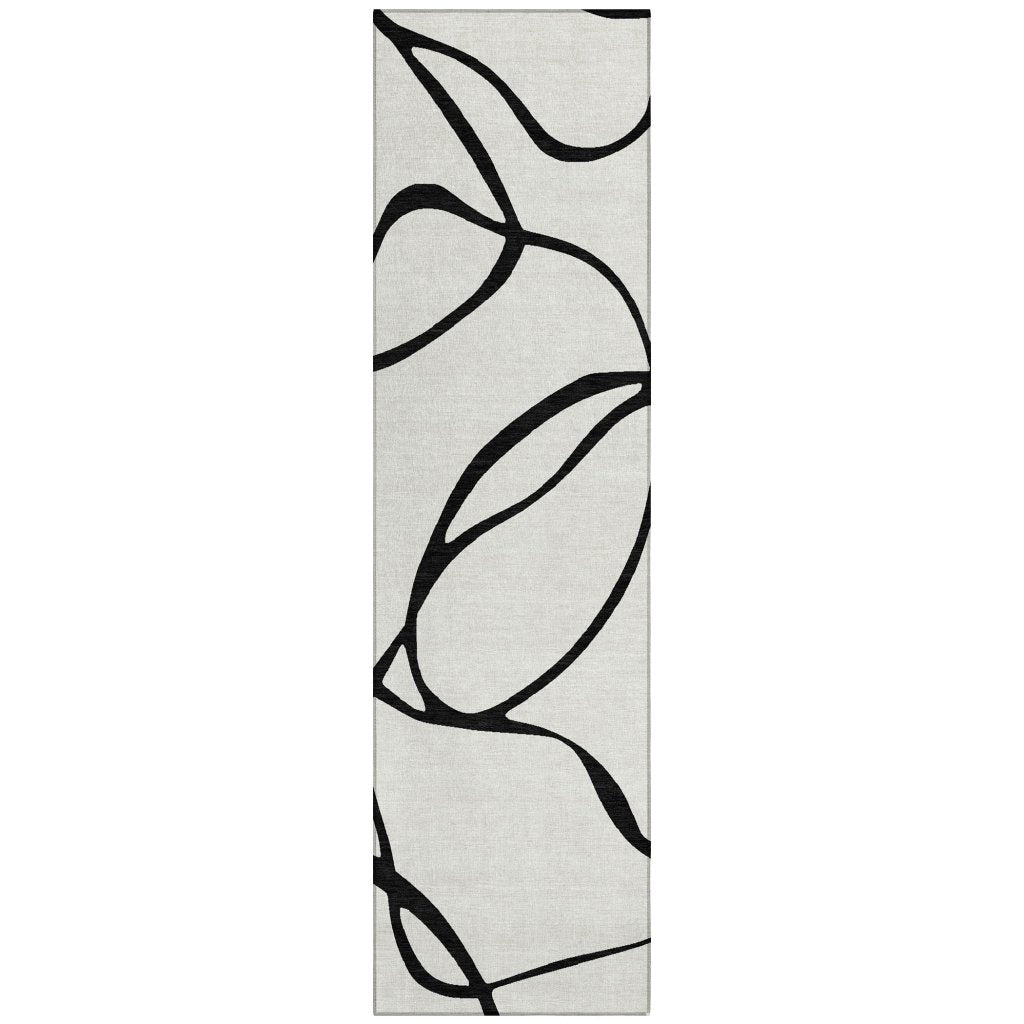 LOOMLAN Rugs Mirelle White Washable Indoor-Outdoor Rug