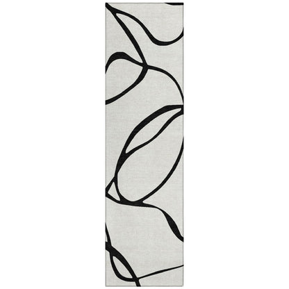 LOOMLAN Rugs Mirelle White Washable Indoor-Outdoor Rug