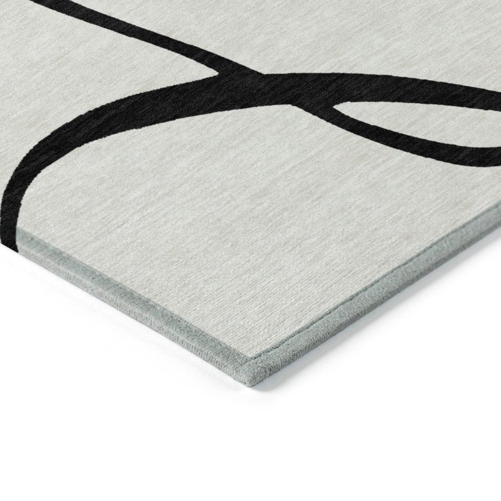 LOOMLAN Rugs Mirelle White Washable Indoor-Outdoor Rug