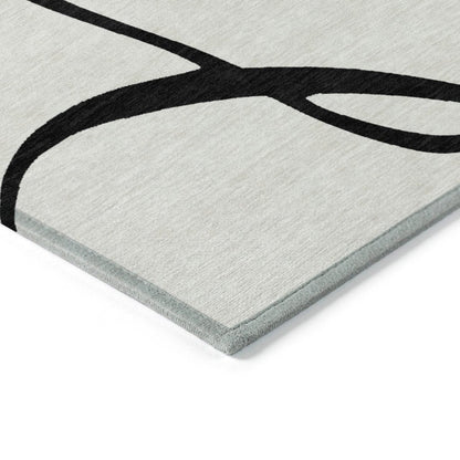 LOOMLAN Rugs Mirelle White Washable Indoor-Outdoor Rug