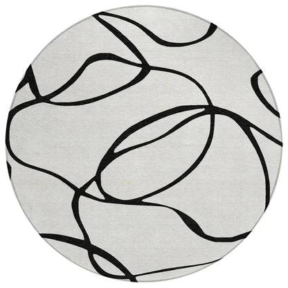 LOOMLAN Rugs Mirelle White Washable Indoor-Outdoor Rug