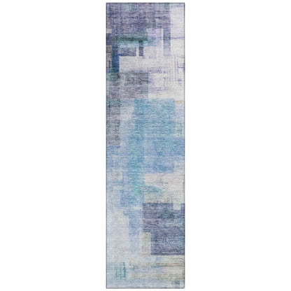 LOOMLAN Rugs Mireya Blue Washable Indoor-Outdoor Rug