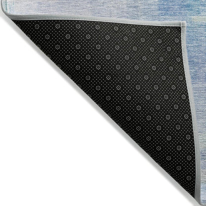 LOOMLAN Rugs Mireya Blue Washable Indoor-Outdoor Rug