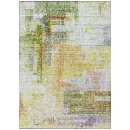 LOOMLAN Rugs Mireya Green Washable Indoor-Outdoor Rug