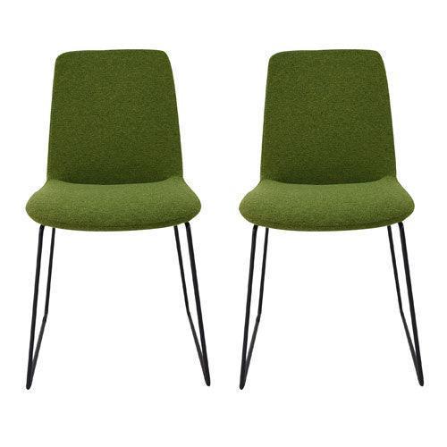 Modern Green Dining Chairs (Set Of 2) Green Ruth Retro - Sideboards and Things Back Type_Full Back, Back Type_With Back, Brand_Moe's Home, Color_Green, Legs Material_Metal, Materials_Metal, Metal Type_Steel, Number of Pieces_2PC Set, Product Type_Dining Height, Seat Material_Upholstery, Shape_Armless, Upholstery Type_Fabric Blend