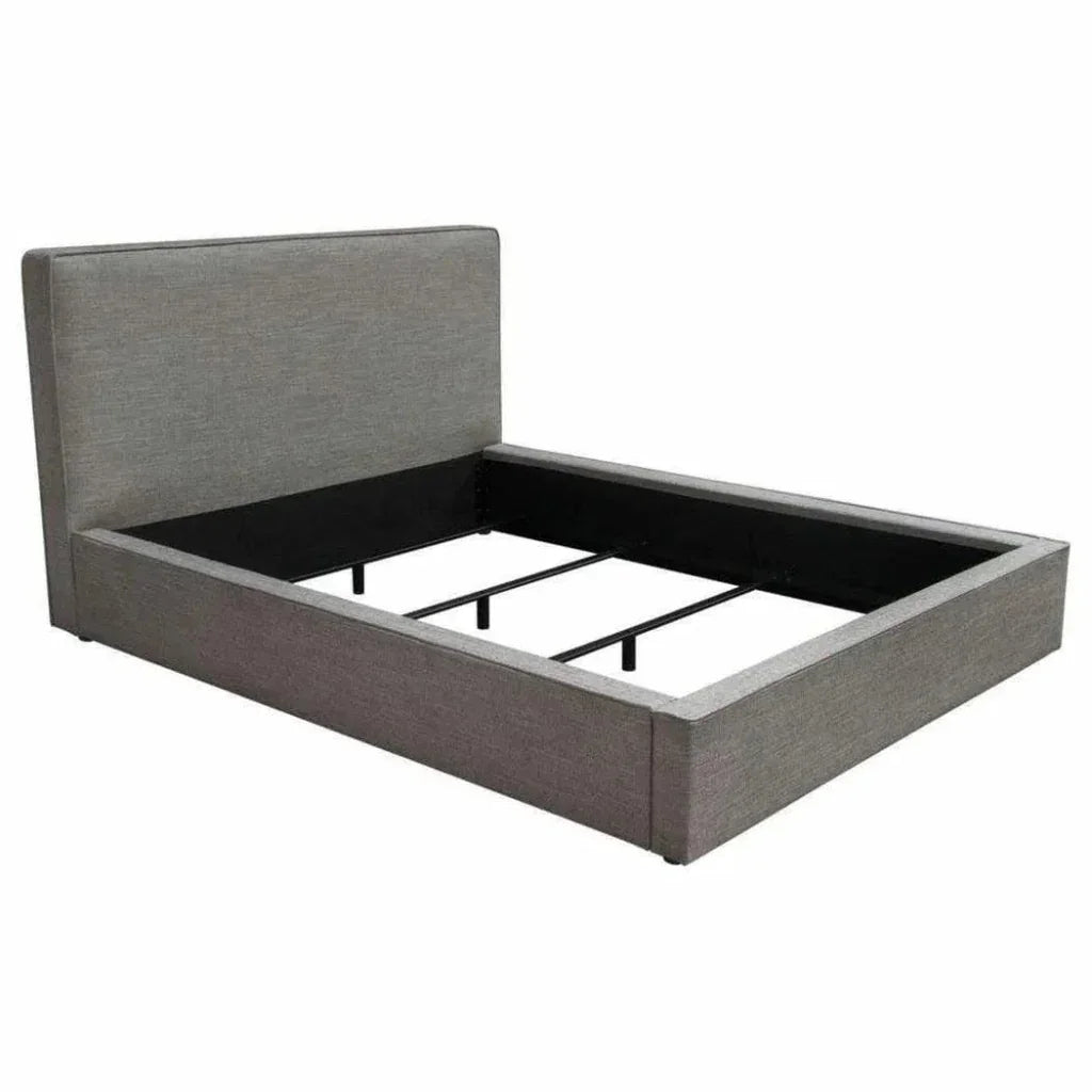 Modern Grey Low Profile Bed Frame