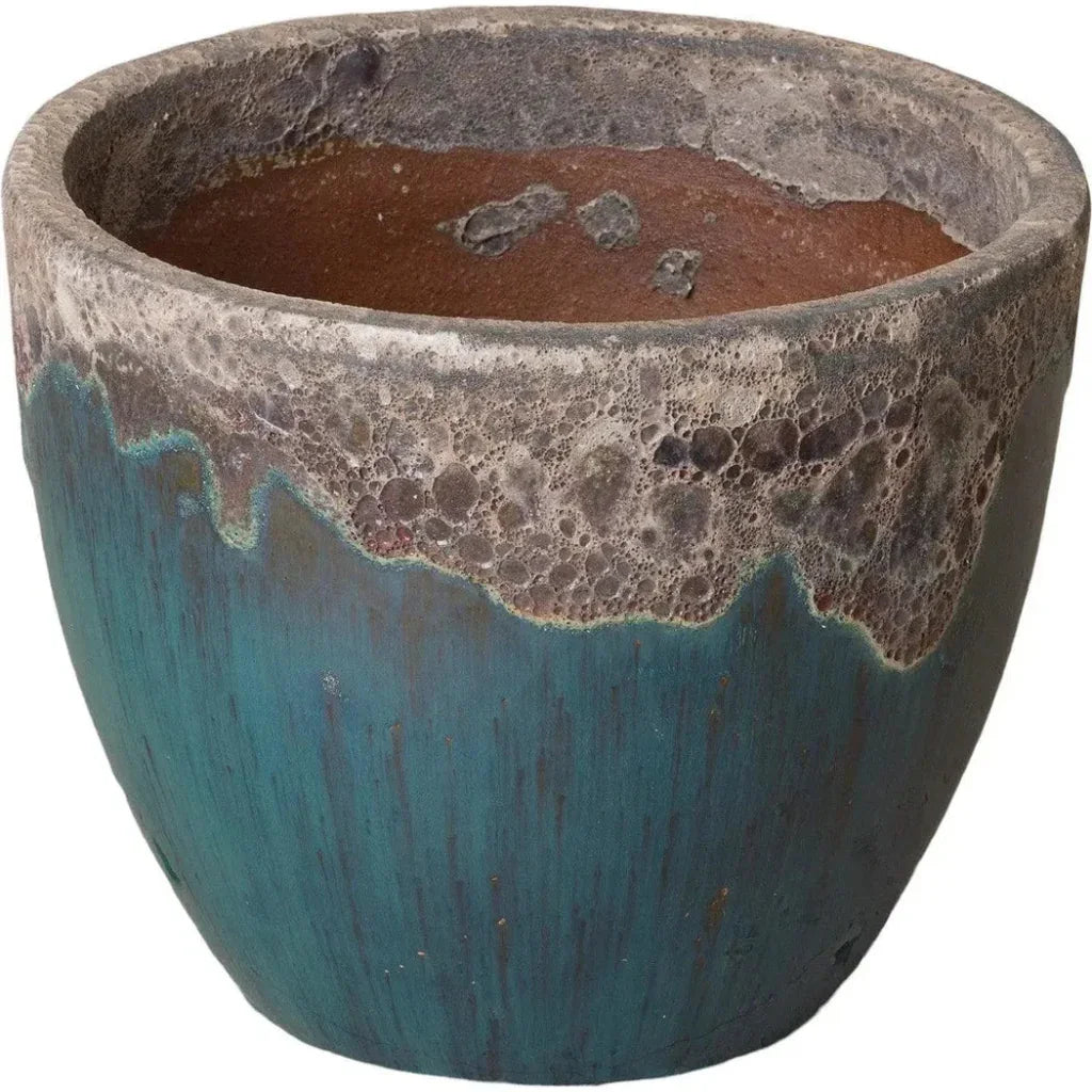 Modern Round Ceramic Planter - LOOMLAN - Emissary - Planters