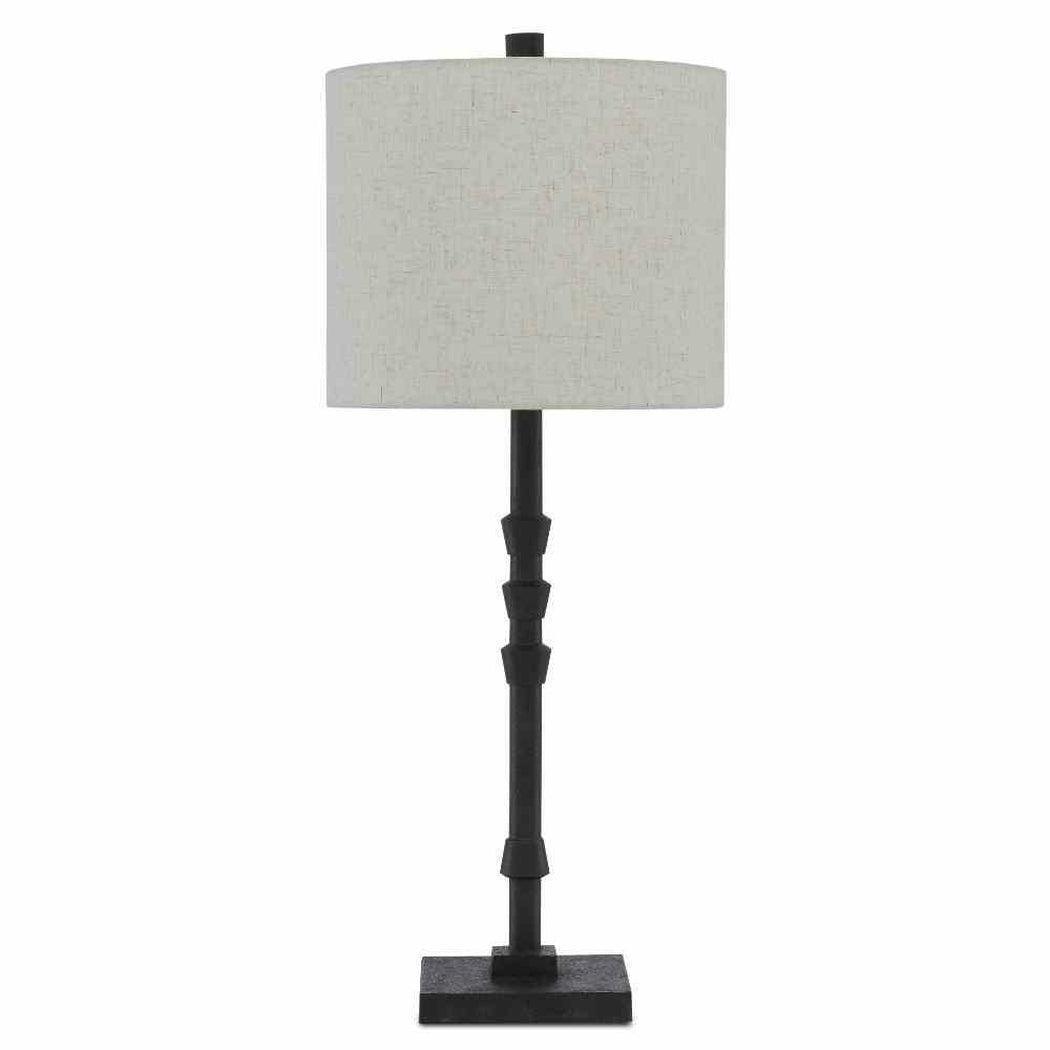 Mole Black Lohn Table Lamp - Sideboards and Things Brand_Currey & Co, Color_Black, Height_20-30, Materials_Metal, Metal Type_Iron, Product Type_Table Lamp, Shape_Round, Width_10-20