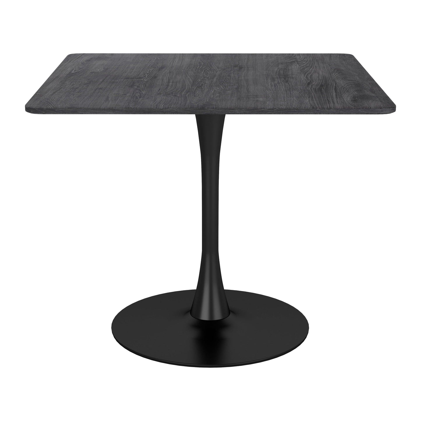 Molly Dining Table Black - Sideboards and Things Accents_Black, Brand_Zuo Modern, Color_Black, Finish_Hand Painted, Finish_Powder Coated, Height_30-40, Materials_Metal, Materials_Wood, Metal Type_Steel, Product Type_Dining Height, Seating Capacity_2, Seating Capacity_4, Shape_Square, Table Base_Metal, Table Top_Wood, Width_30-40, Wood Species_MDF