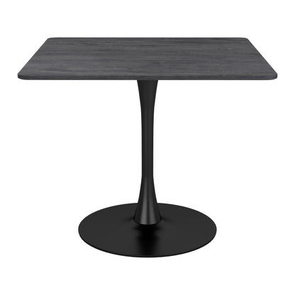 Molly Dining Table Black - Sideboards and Things Accents_Black, Brand_Zuo Modern, Color_Black, Finish_Hand Painted, Finish_Powder Coated, Height_30-40, Materials_Metal, Materials_Wood, Metal Type_Steel, Product Type_Dining Height, Seating Capacity_2, Seating Capacity_4, Shape_Square, Table Base_Metal, Table Top_Wood, Width_30-40, Wood Species_MDF