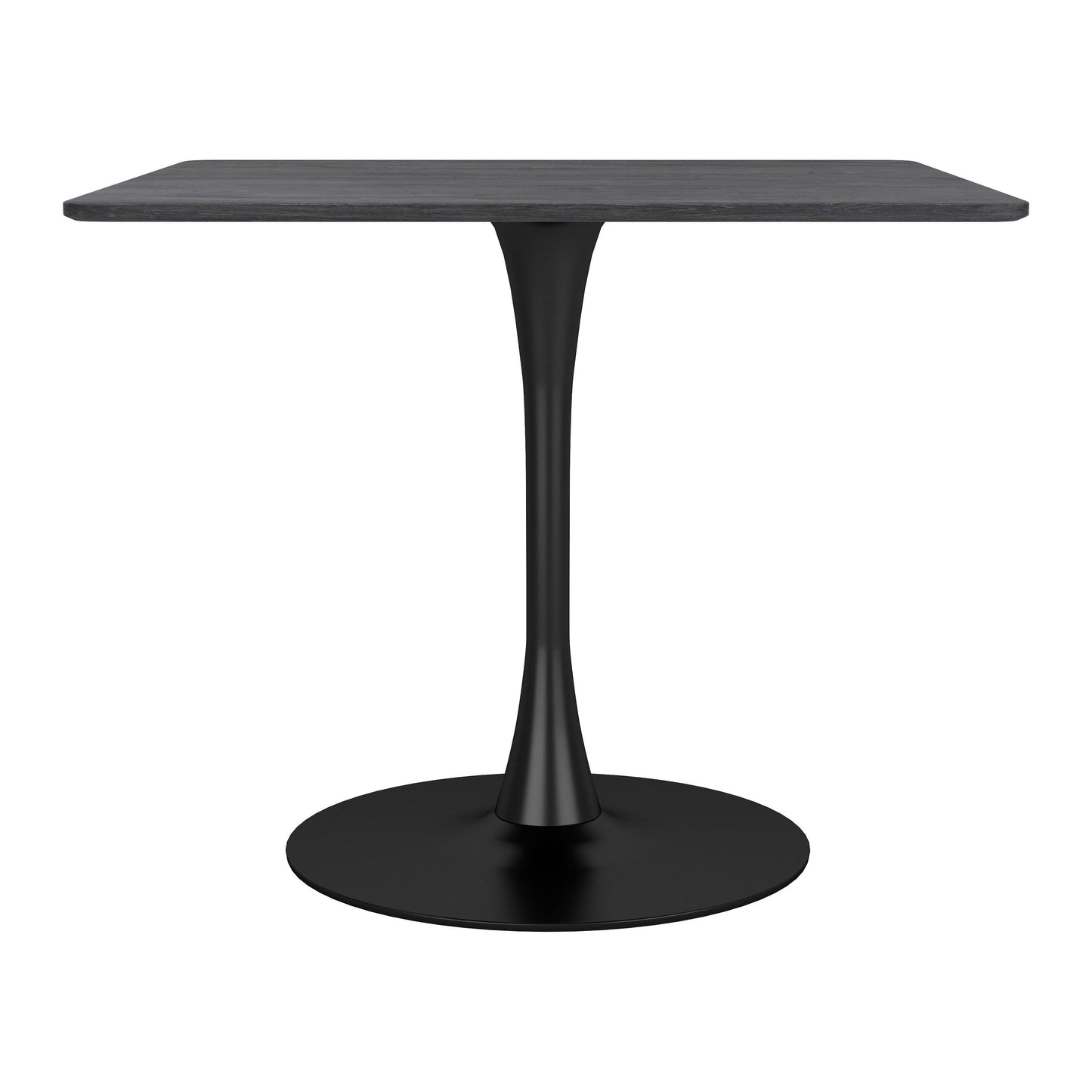 Molly Dining Table Black - Sideboards and Things Accents_Black, Brand_Zuo Modern, Color_Black, Finish_Hand Painted, Finish_Powder Coated, Height_30-40, Materials_Metal, Materials_Wood, Metal Type_Steel, Product Type_Dining Height, Seating Capacity_2, Seating Capacity_4, Shape_Square, Table Base_Metal, Table Top_Wood, Width_30-40, Wood Species_MDF