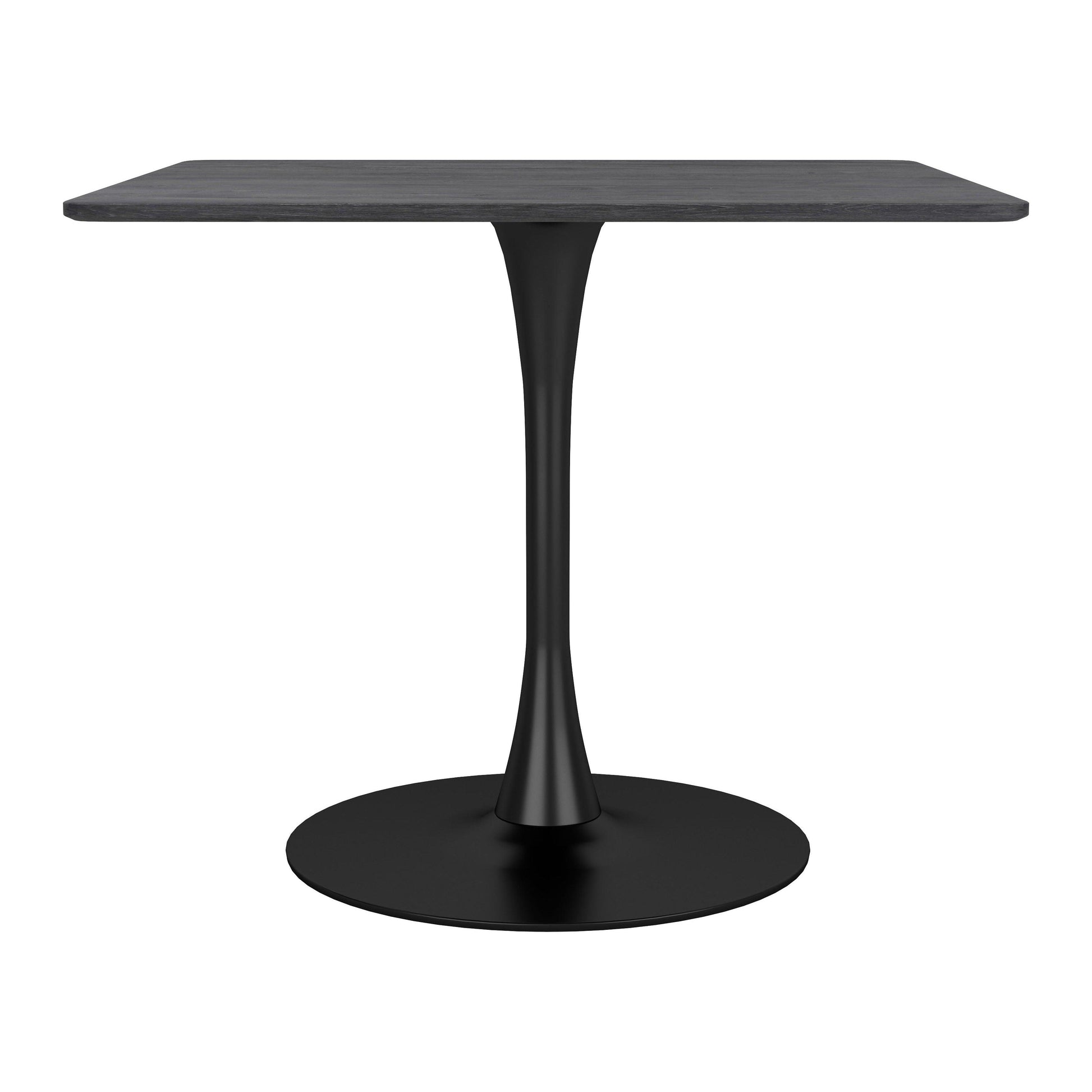 Molly Dining Table Black - Sideboards and Things Accents_Black, Brand_Zuo Modern, Color_Black, Finish_Hand Painted, Finish_Powder Coated, Height_30-40, Materials_Metal, Materials_Wood, Metal Type_Steel, Product Type_Dining Height, Seating Capacity_2, Seating Capacity_4, Shape_Square, Table Base_Metal, Table Top_Wood, Width_30-40, Wood Species_MDF