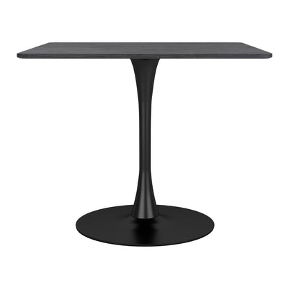 Molly Dining Table Black - Sideboards and Things Accents_Black, Brand_Zuo Modern, Color_Black, Finish_Hand Painted, Finish_Powder Coated, Height_30-40, Materials_Metal, Materials_Wood, Metal Type_Steel, Product Type_Dining Height, Seating Capacity_2, Seating Capacity_4, Shape_Square, Table Base_Metal, Table Top_Wood, Width_30-40, Wood Species_MDF