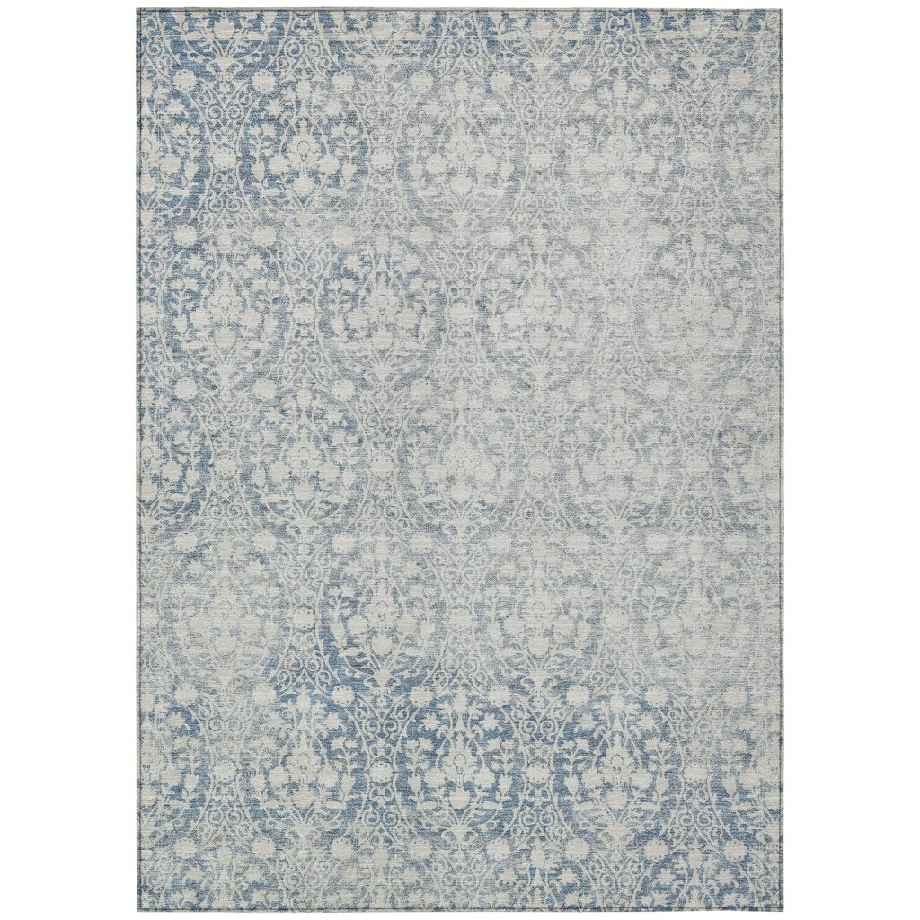 Monavia Blue Washable Indoor - Outdoor Rug - LOOMLAN - LOOMLAN Rugs - Outdoor Rugs