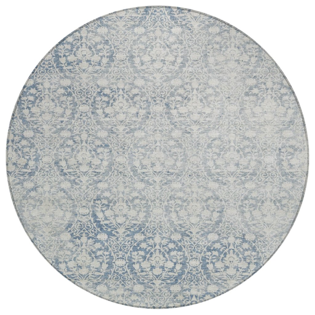 Monavia Blue Washable Indoor - Outdoor Rug - LOOMLAN - LOOMLAN Rugs - Outdoor Rugs