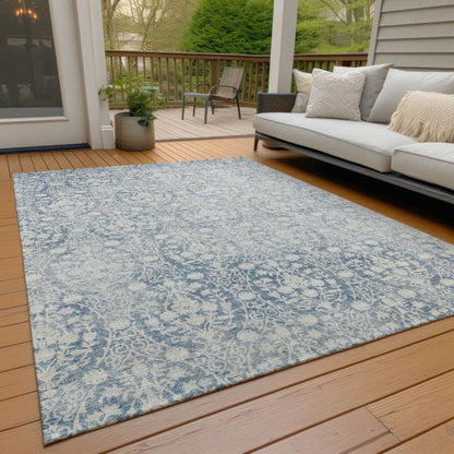 Monavia Blue Washable Indoor - Outdoor Rug - LOOMLAN - LOOMLAN Rugs - Outdoor Rugs