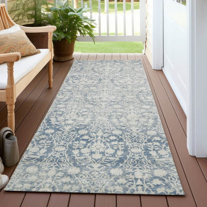 Monavia Blue Washable Indoor - Outdoor Rug - LOOMLAN - LOOMLAN Rugs - Outdoor Rugs