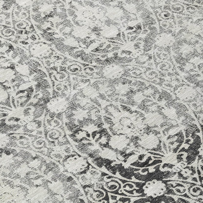 Monavia Charcoal Washable Indoor - Outdoor Rug - LOOMLAN - LOOMLAN Rugs - Outdoor Rugs