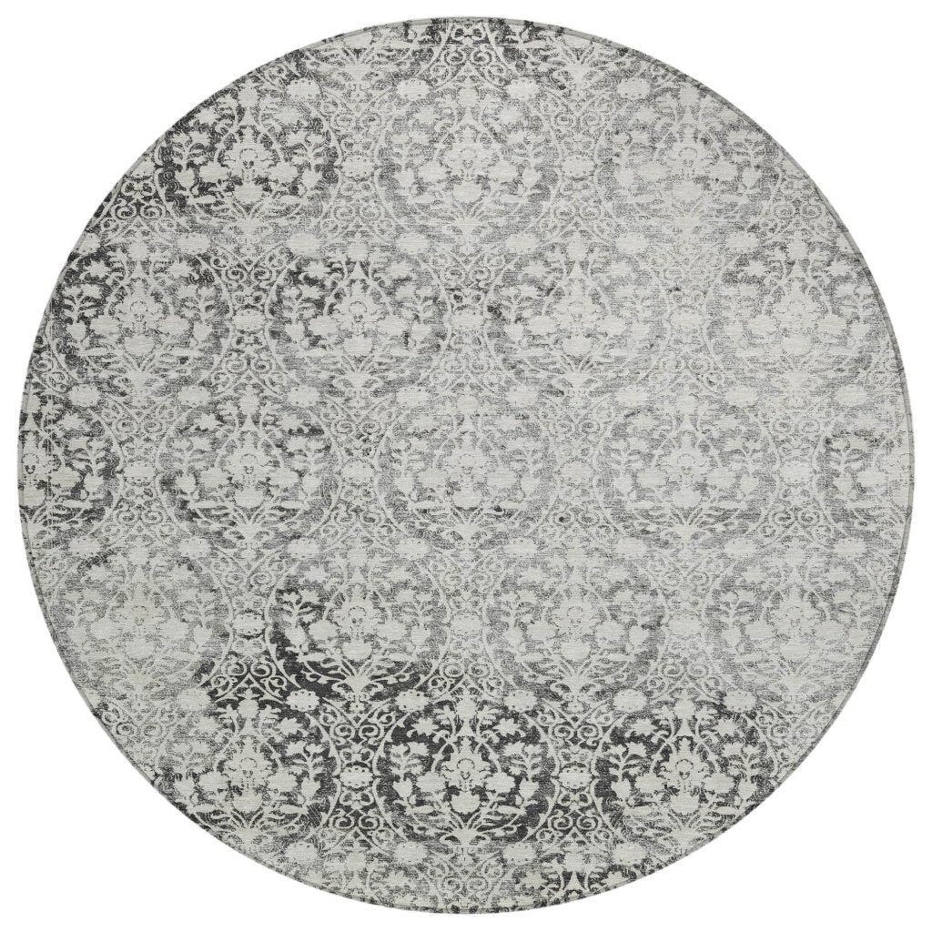 Monavia Charcoal Washable Indoor - Outdoor Rug - LOOMLAN - LOOMLAN Rugs - Outdoor Rugs