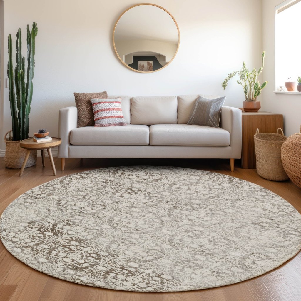 Monavia Chocolate Washable Indoor - Outdoor Rug - LOOMLAN - LOOMLAN Rugs - Outdoor Rugs