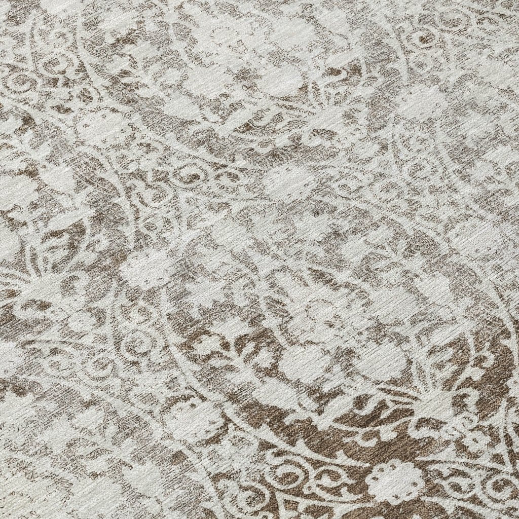 Monavia Chocolate Washable Indoor - Outdoor Rug - LOOMLAN - LOOMLAN Rugs - Outdoor Rugs