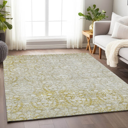 Monavia Gold Washable Indoor - Outdoor Rug - LOOMLAN - LOOMLAN Rugs - Outdoor Rugs