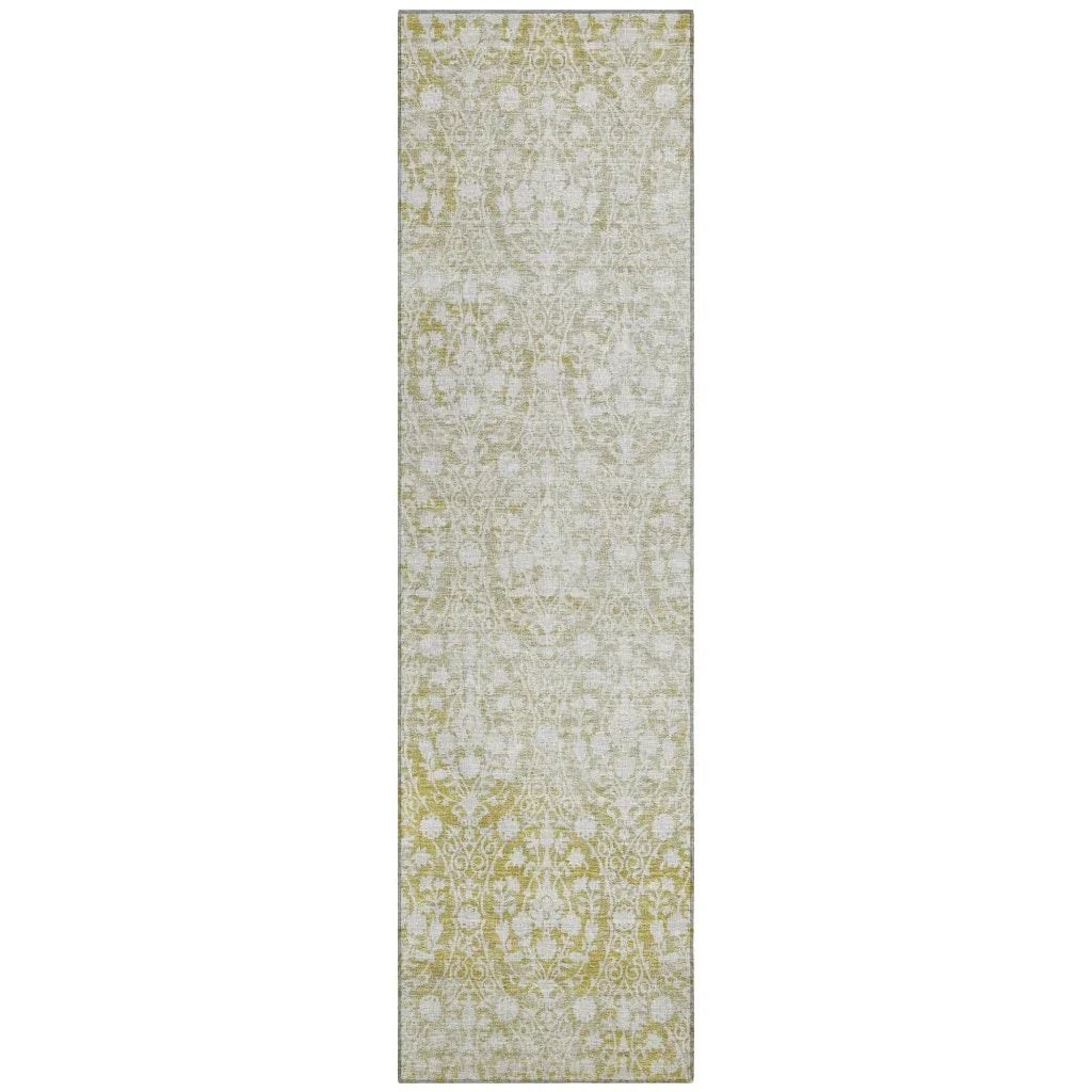 Monavia Gold Washable Indoor-Outdoor Rug