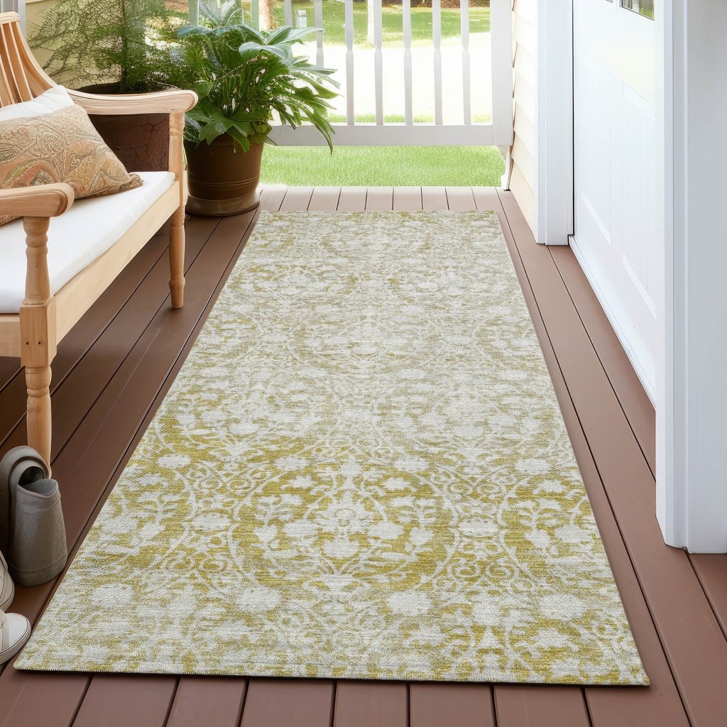 Monavia Gold Washable Indoor - Outdoor Rug - LOOMLAN - LOOMLAN Rugs - Outdoor Rugs