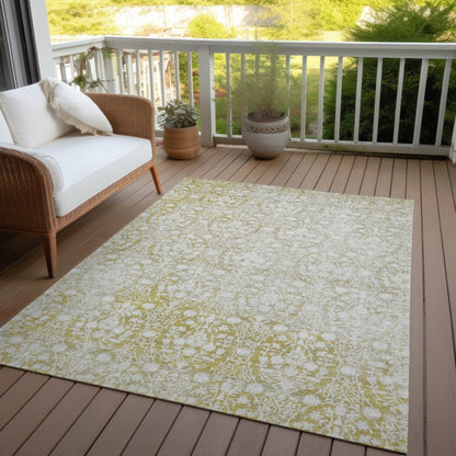 Monavia Gold Washable Indoor - Outdoor Rug - LOOMLAN - LOOMLAN Rugs - Outdoor Rugs