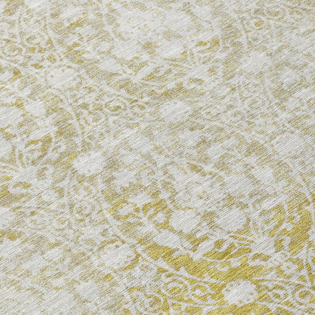 Monavia Gold Washable Indoor - Outdoor Rug - LOOMLAN - LOOMLAN Rugs - Outdoor Rugs