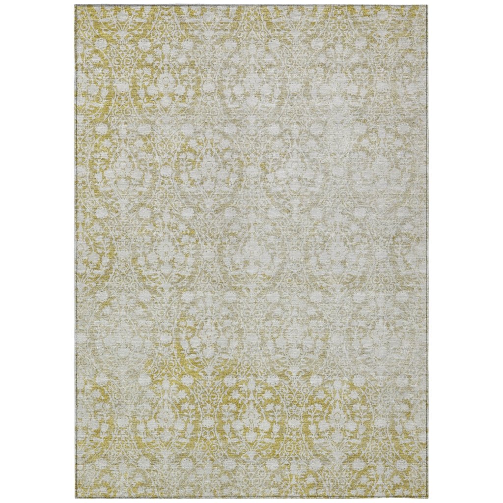 Monavia Gold Washable Indoor - Outdoor Rug - LOOMLAN - LOOMLAN Rugs - Outdoor Rugs