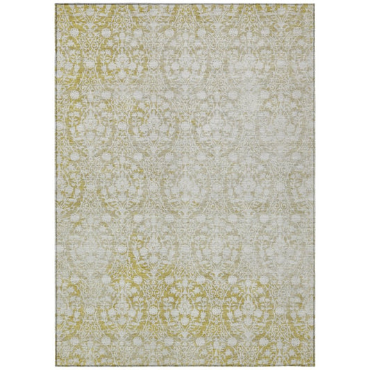 LOOMLAN Rugs Monavia Gold Washable Indoor-Outdoor Rug